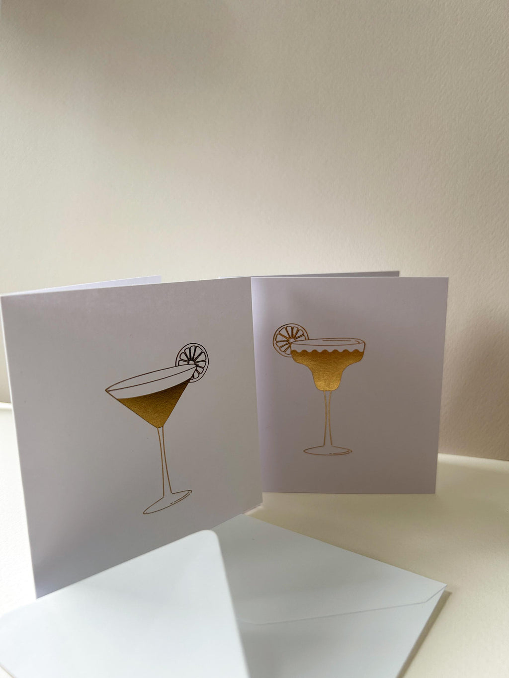 Gold Foil Martini Card