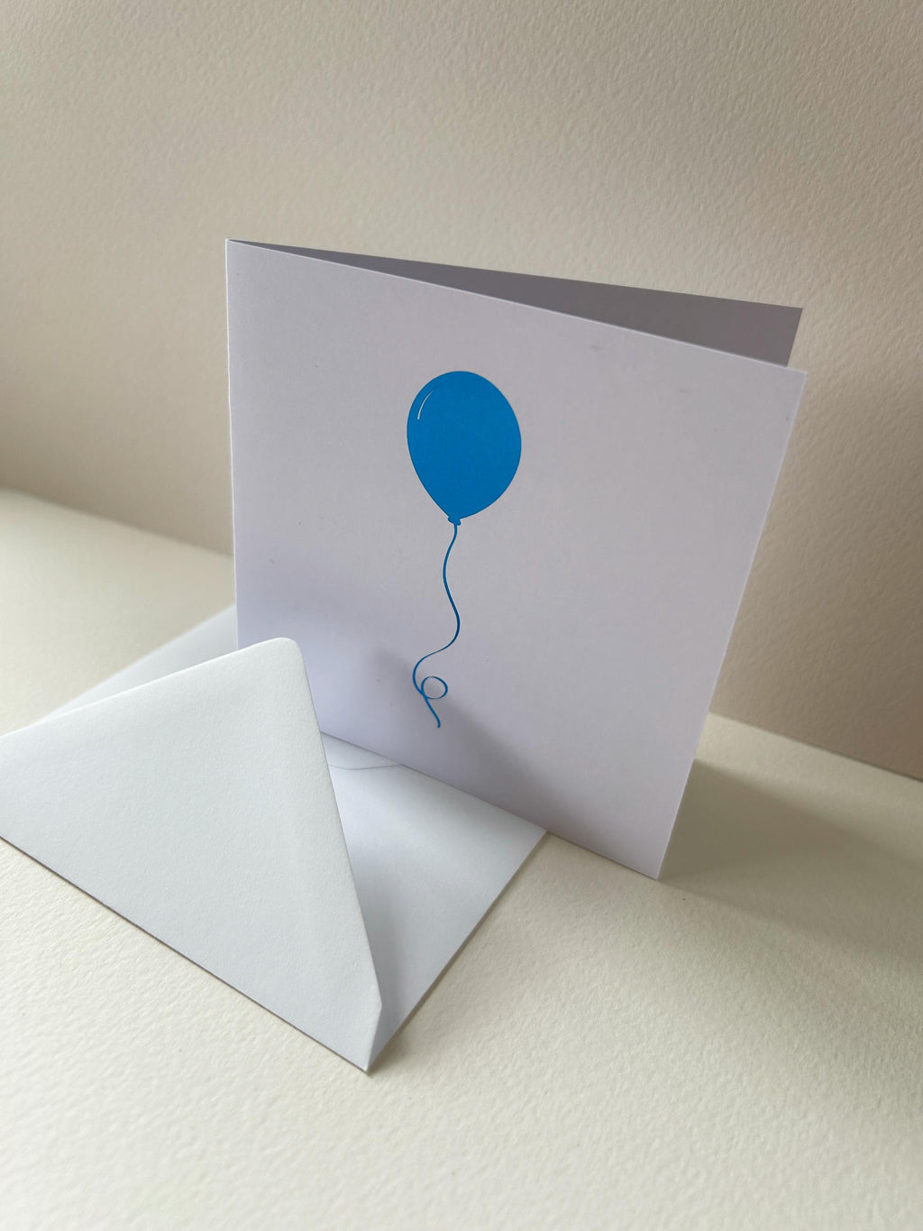 Sparkling Blue Balloon Foil Printed Card