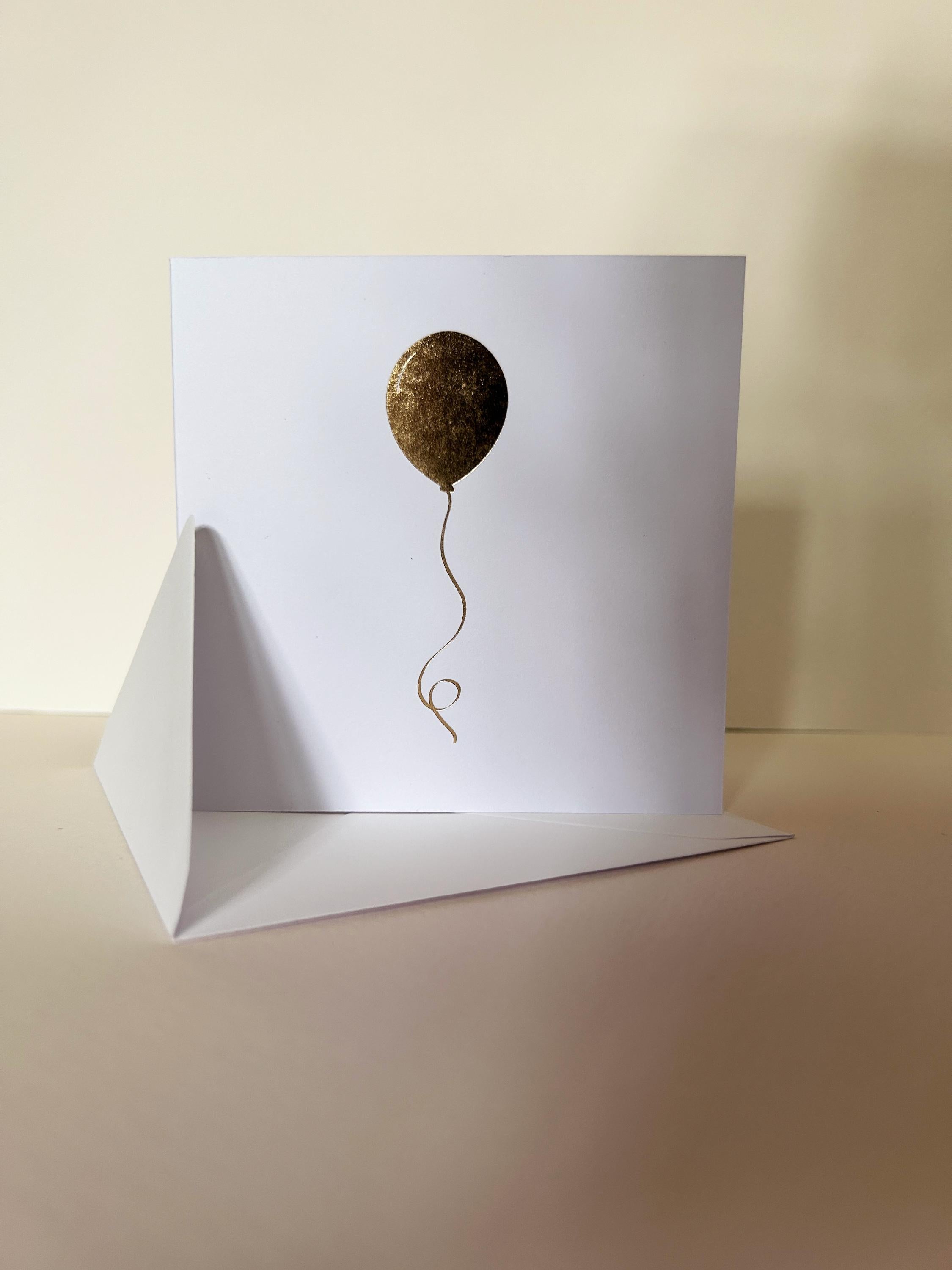 Gold Foil Balloon Card