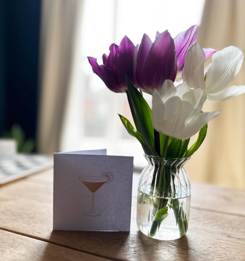 Gold Foil Martini Card