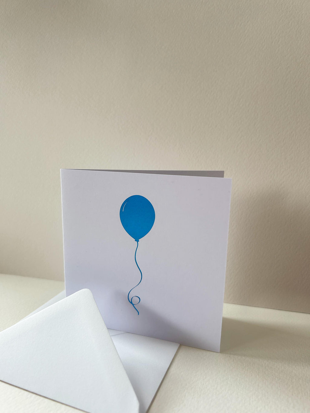 Sparkling Blue Balloon Foil Printed Card