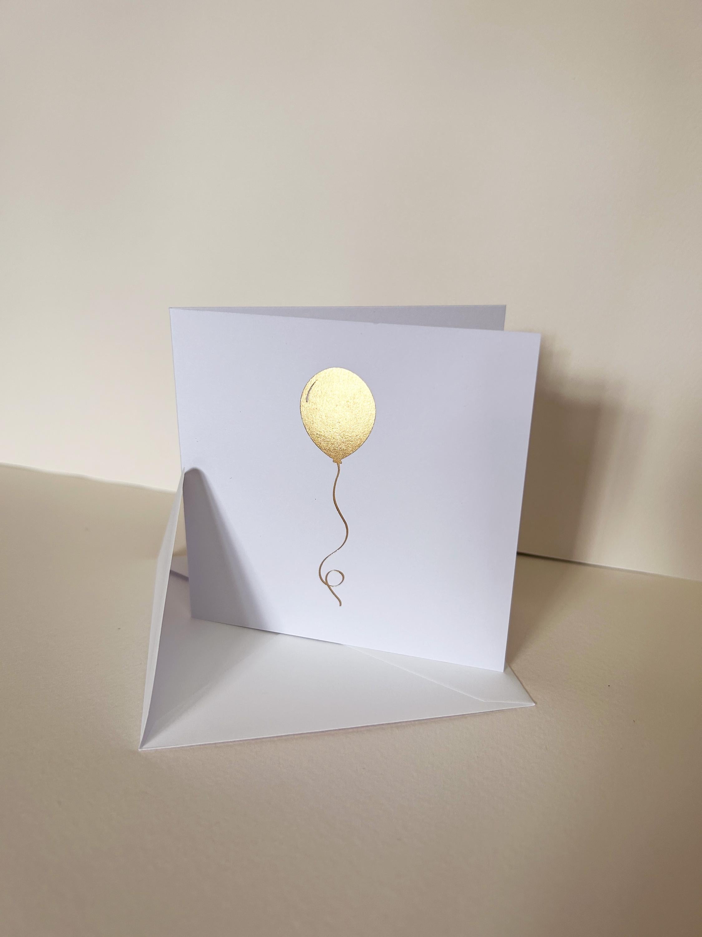 Gold Foil Balloon Card