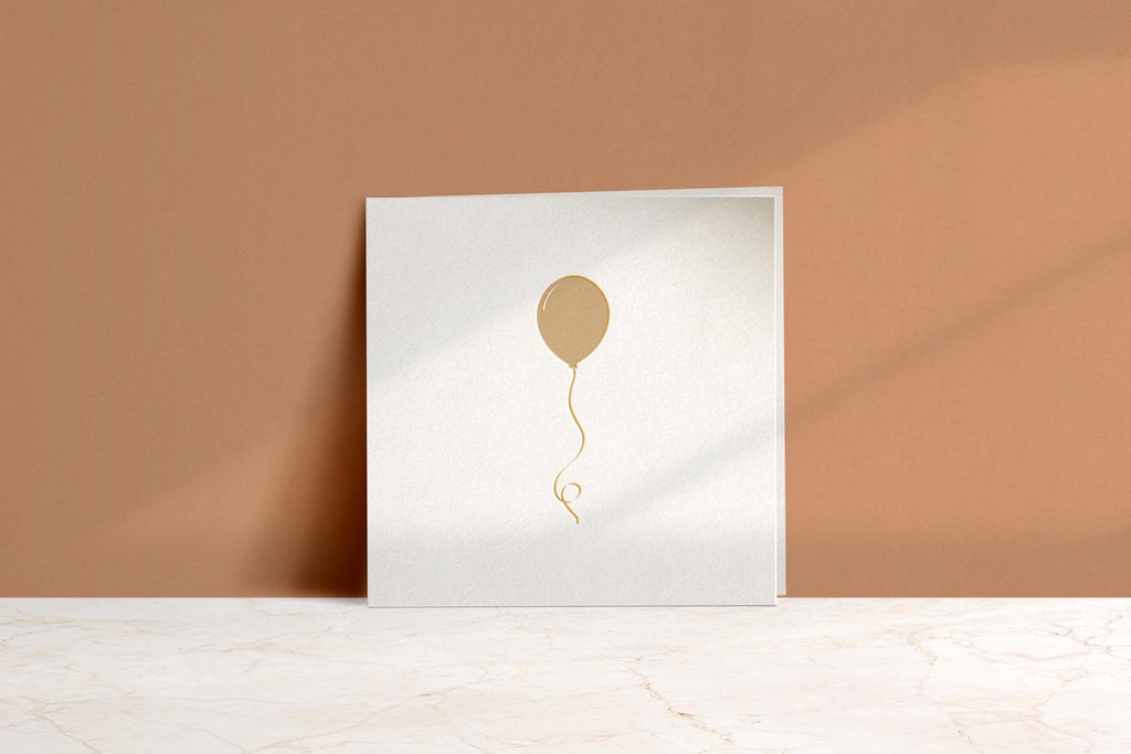 Gold Foil Balloon Card