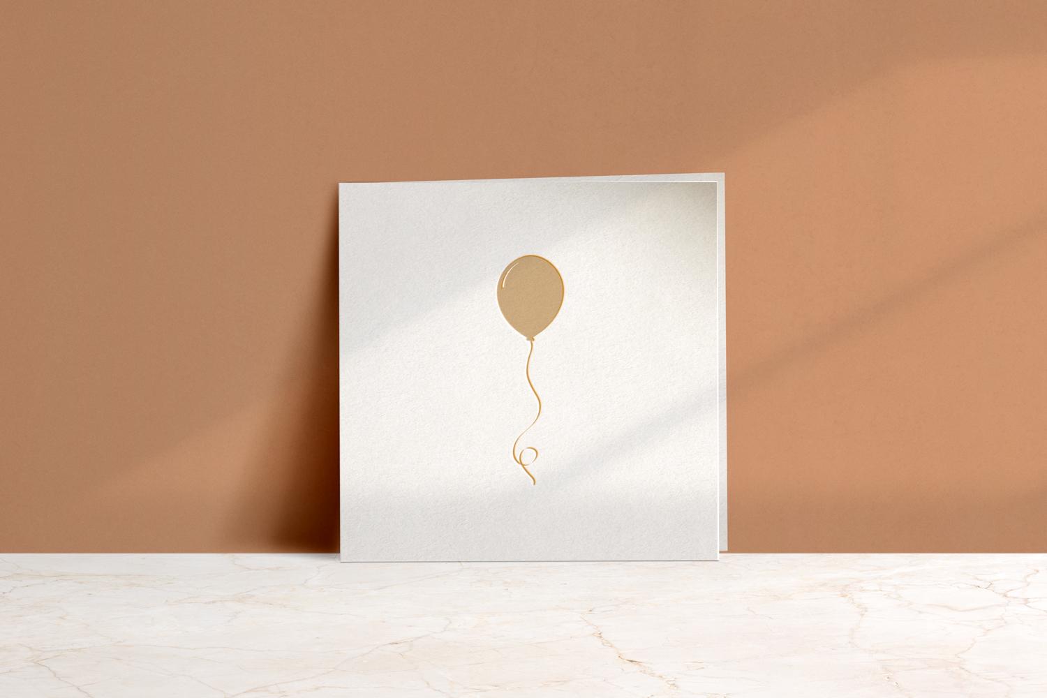 Gold Foil Balloon Card