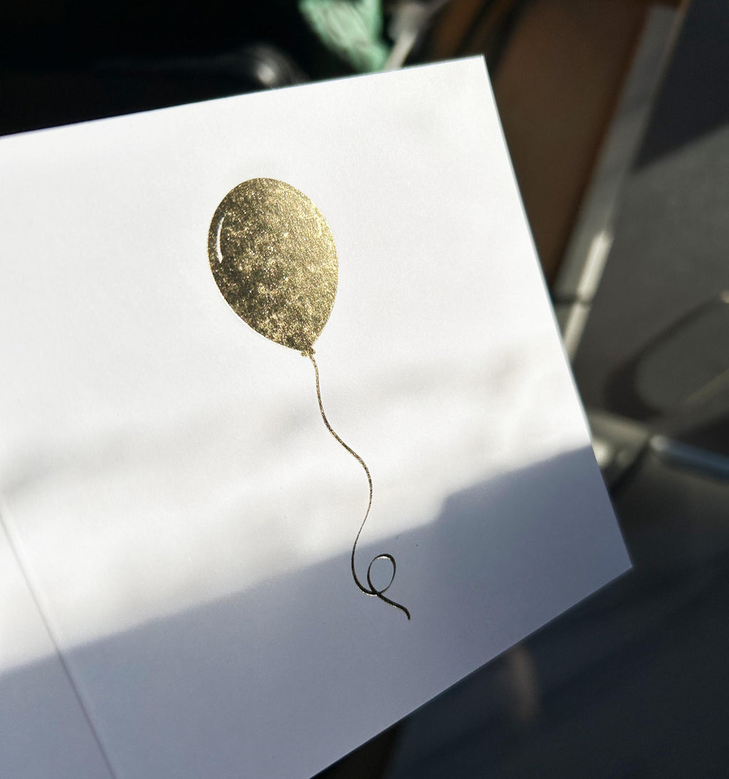 Gold Foil Balloon Card
