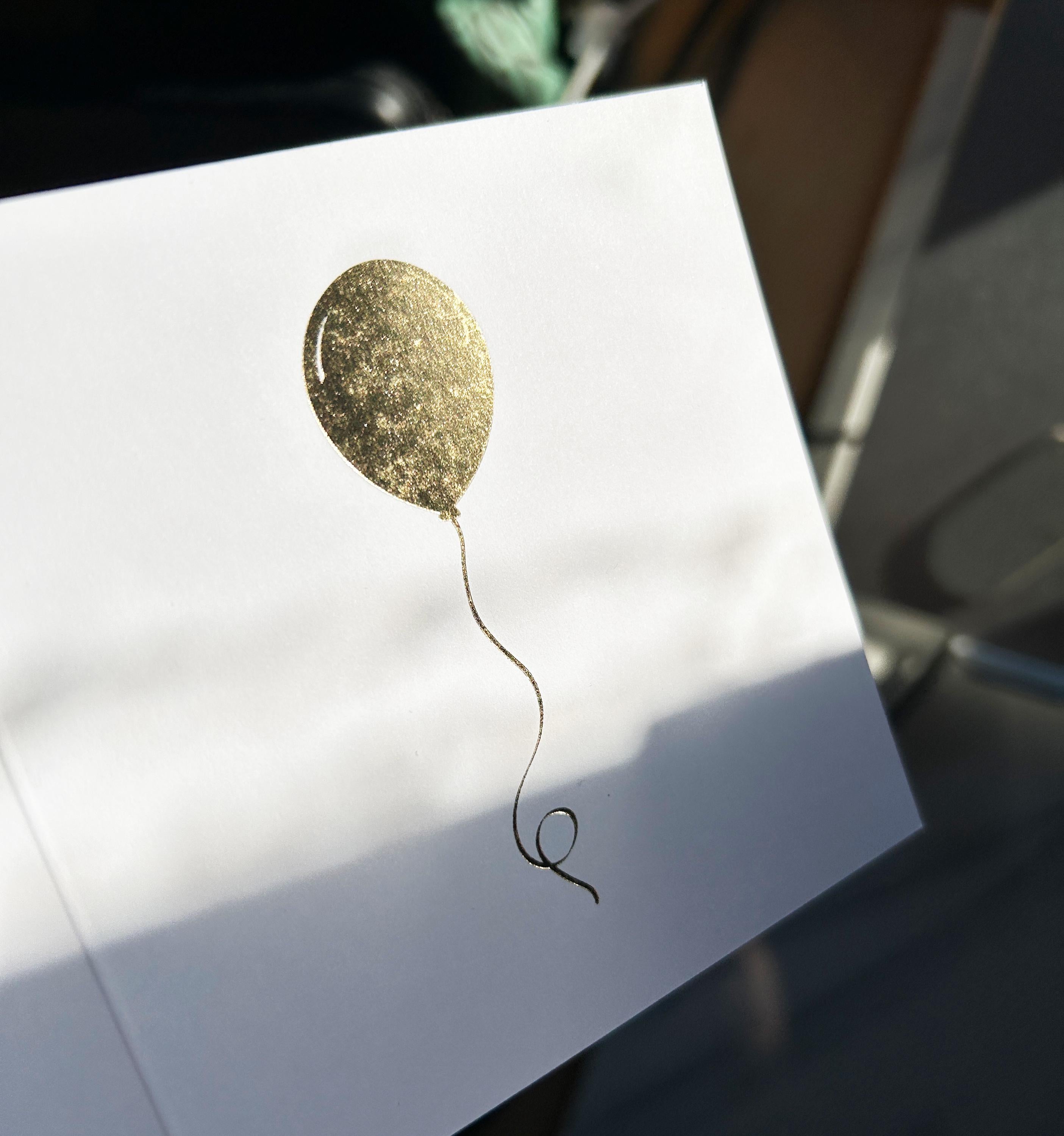 Gold Foil Balloon Card