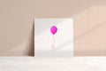 Vibrant Purple Foil Printed Balloon Card