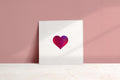 Vibrant Heart Card with Pink Holographic Foil Card