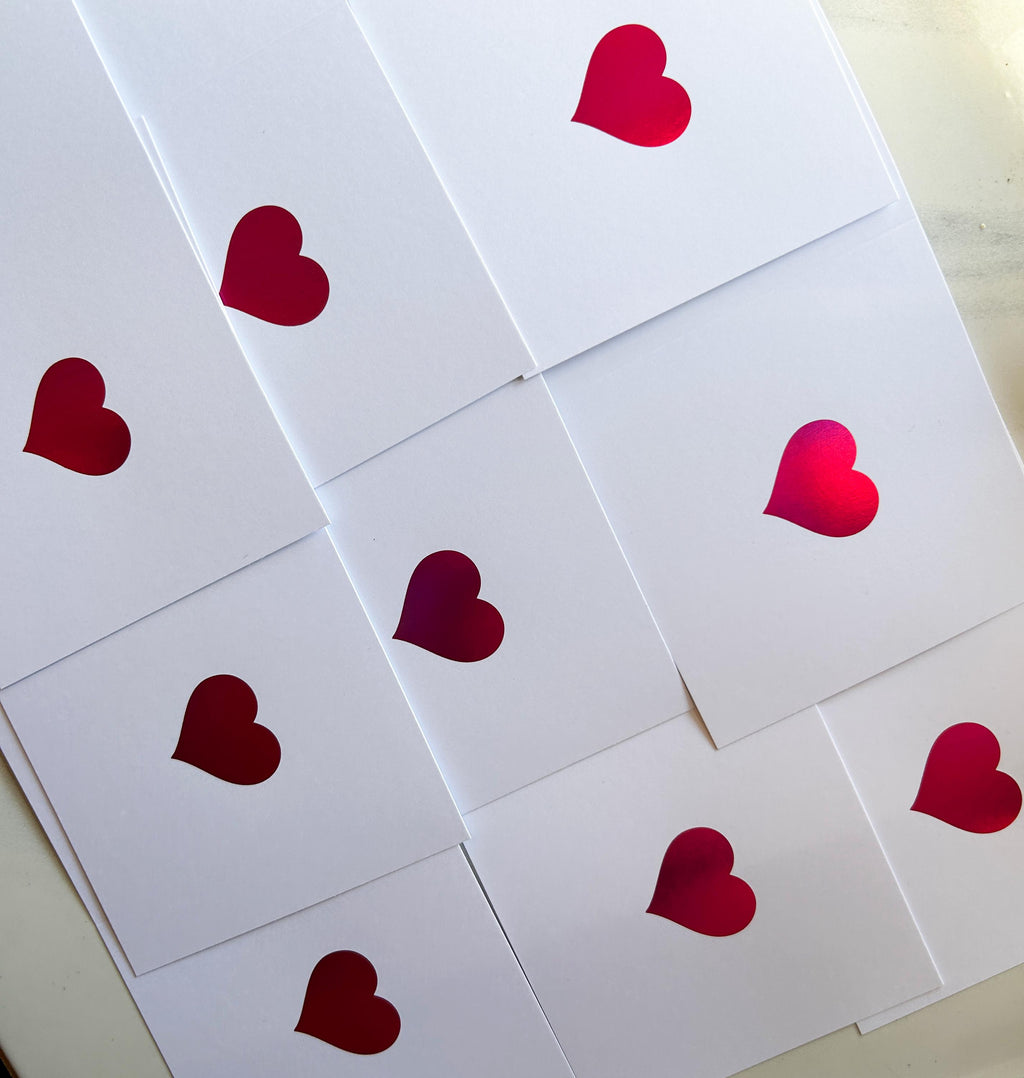 Vibrant Heart Card with Pink Holographic Foil Card