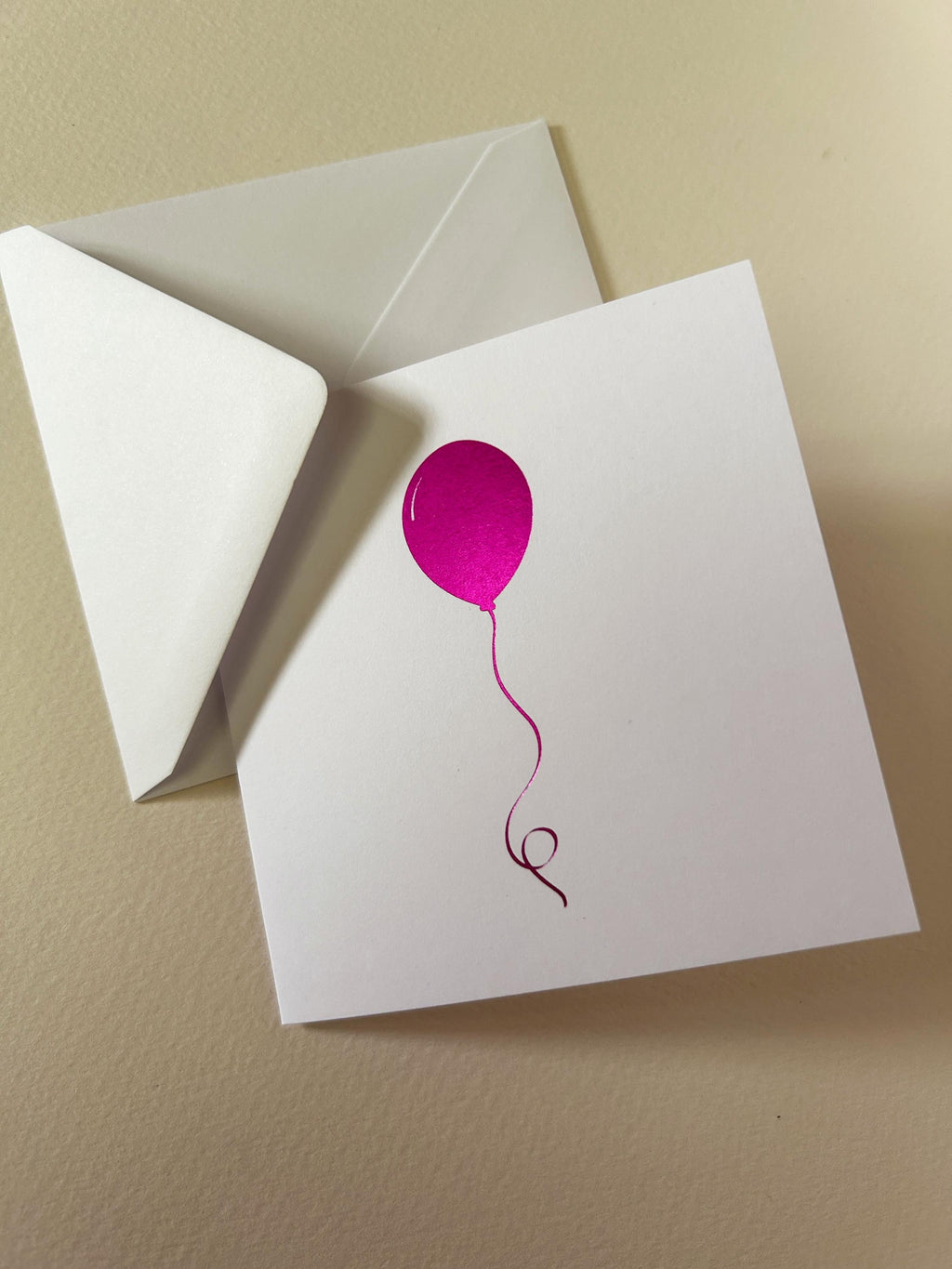 Vibrant Purple Foil Printed Balloon Card