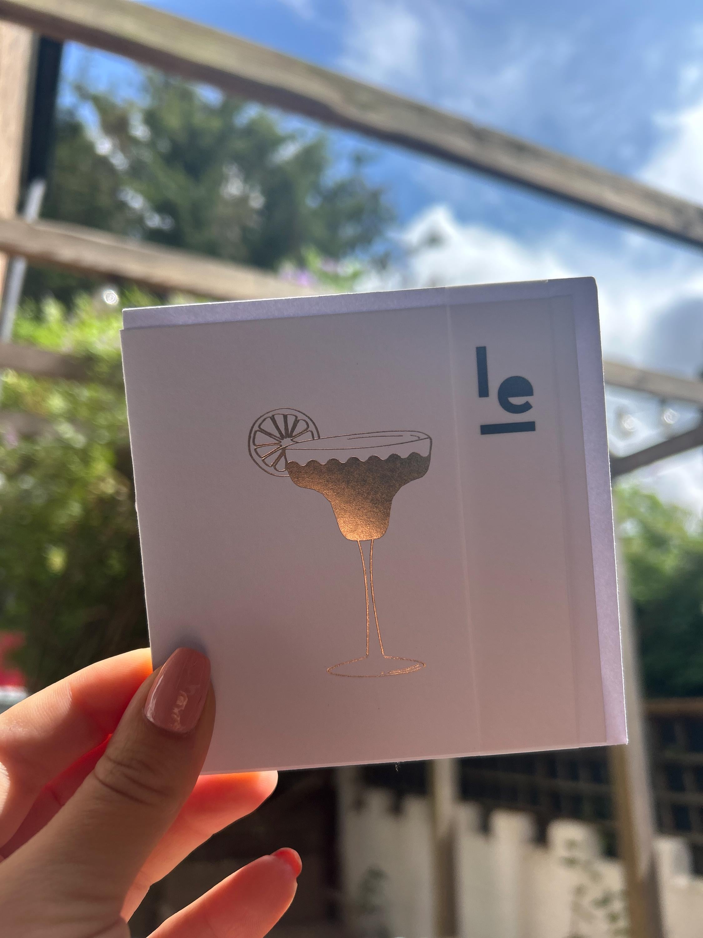 Elegant Margarita Card