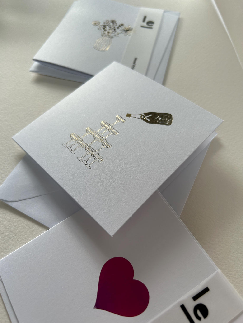 Champagne Tower Gold Foil Card