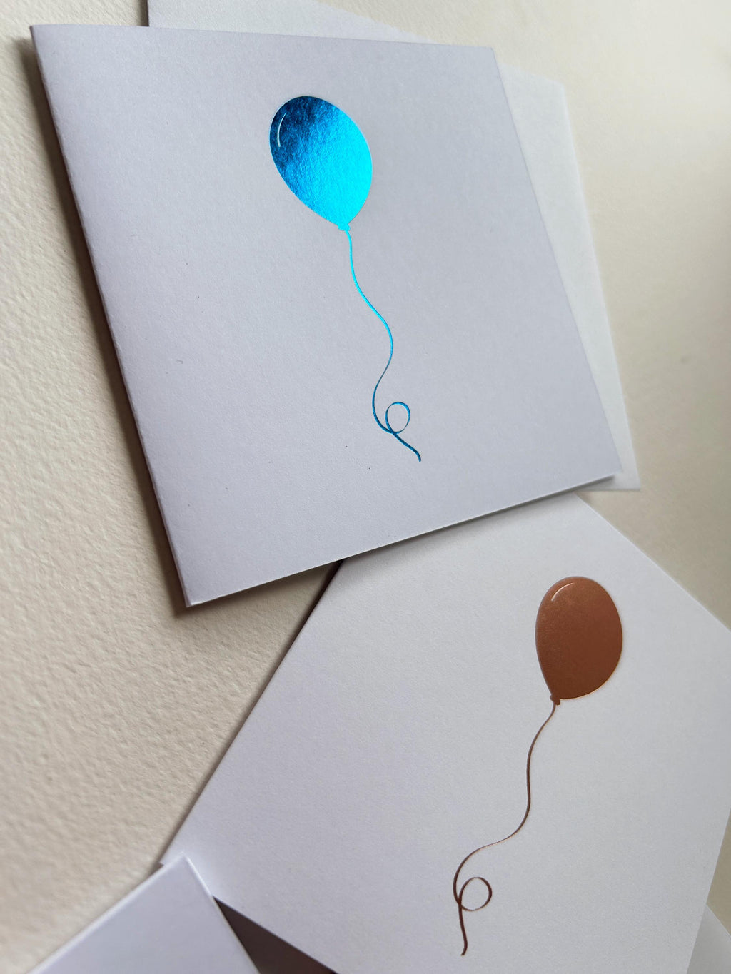 Sparkling Blue Balloon Foil Printed Card