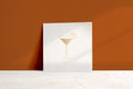 Gold Foil Martini Card