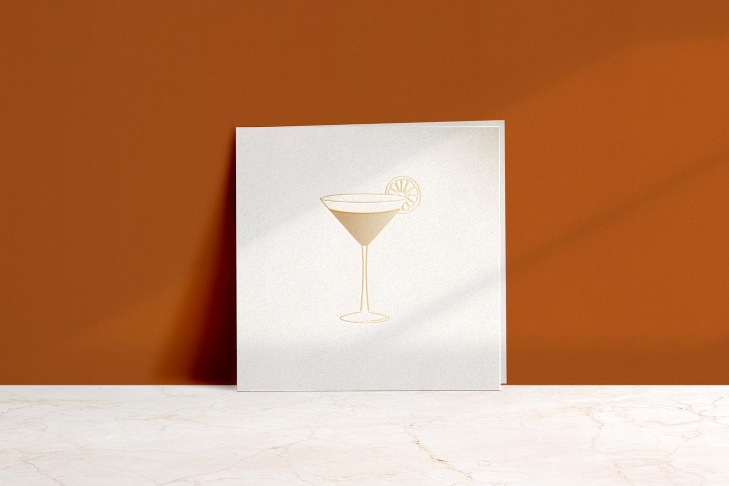 Gold Foil Martini Card