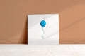 Sparkling Blue Balloon Foil Printed Card