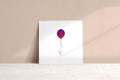 Vibrant Pink Holographic Foil Balloon Card
